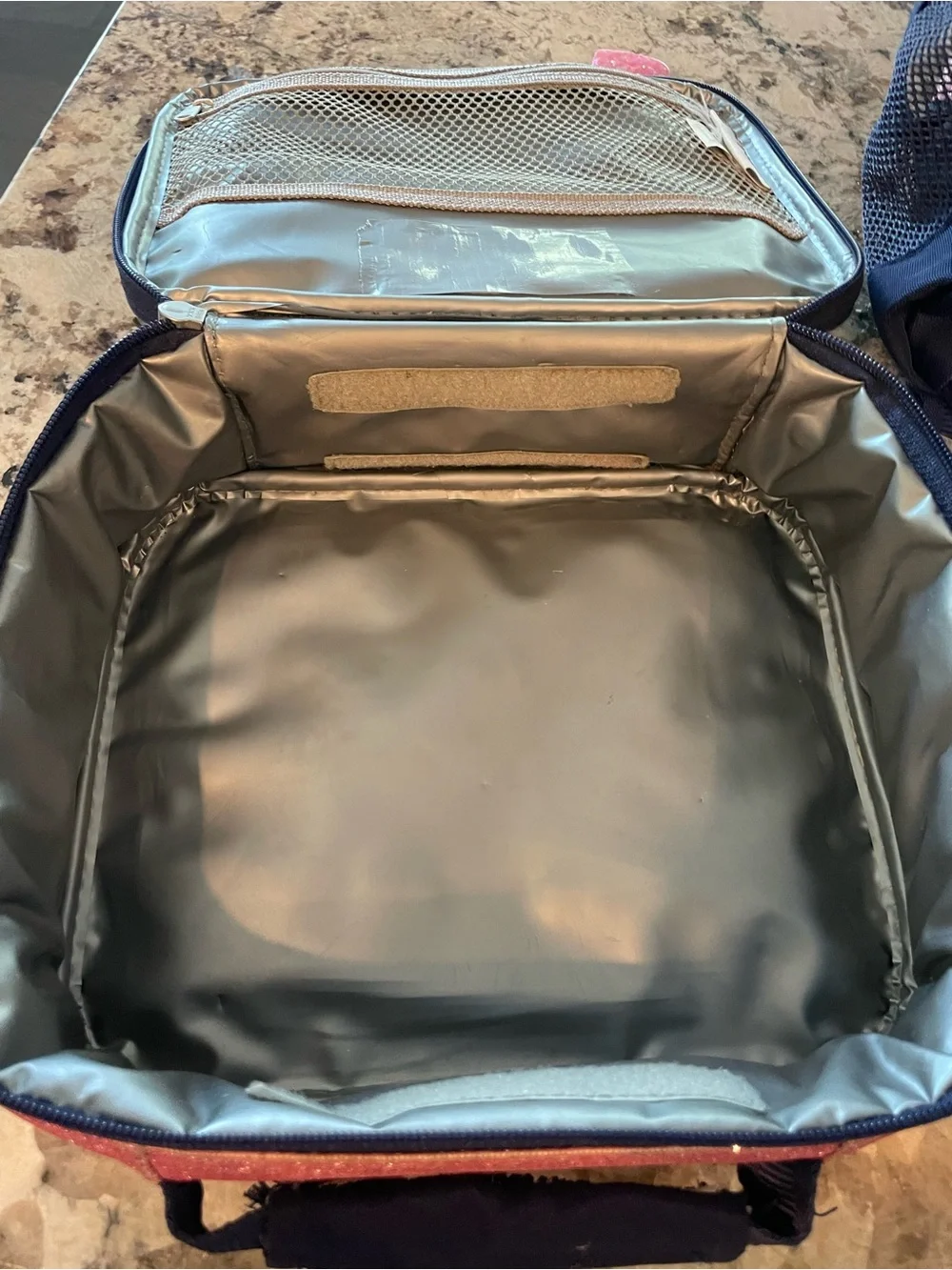 Pottery Barn VGUC Glitter Ombre Kids Backpack & Lunch Bag Set - Pink to Blue